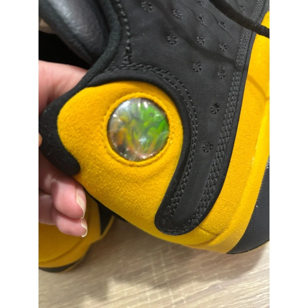 Nike Air Jordan 13 Melo Youth Size 7Y 884129-035 Black Yellow Shoes